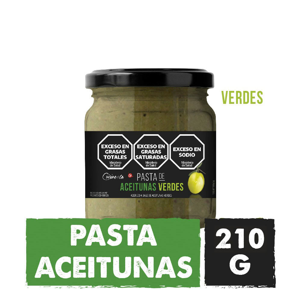 Pasta de Aceitunas Verdes en Aceite 210 Grs Cuisine & Co