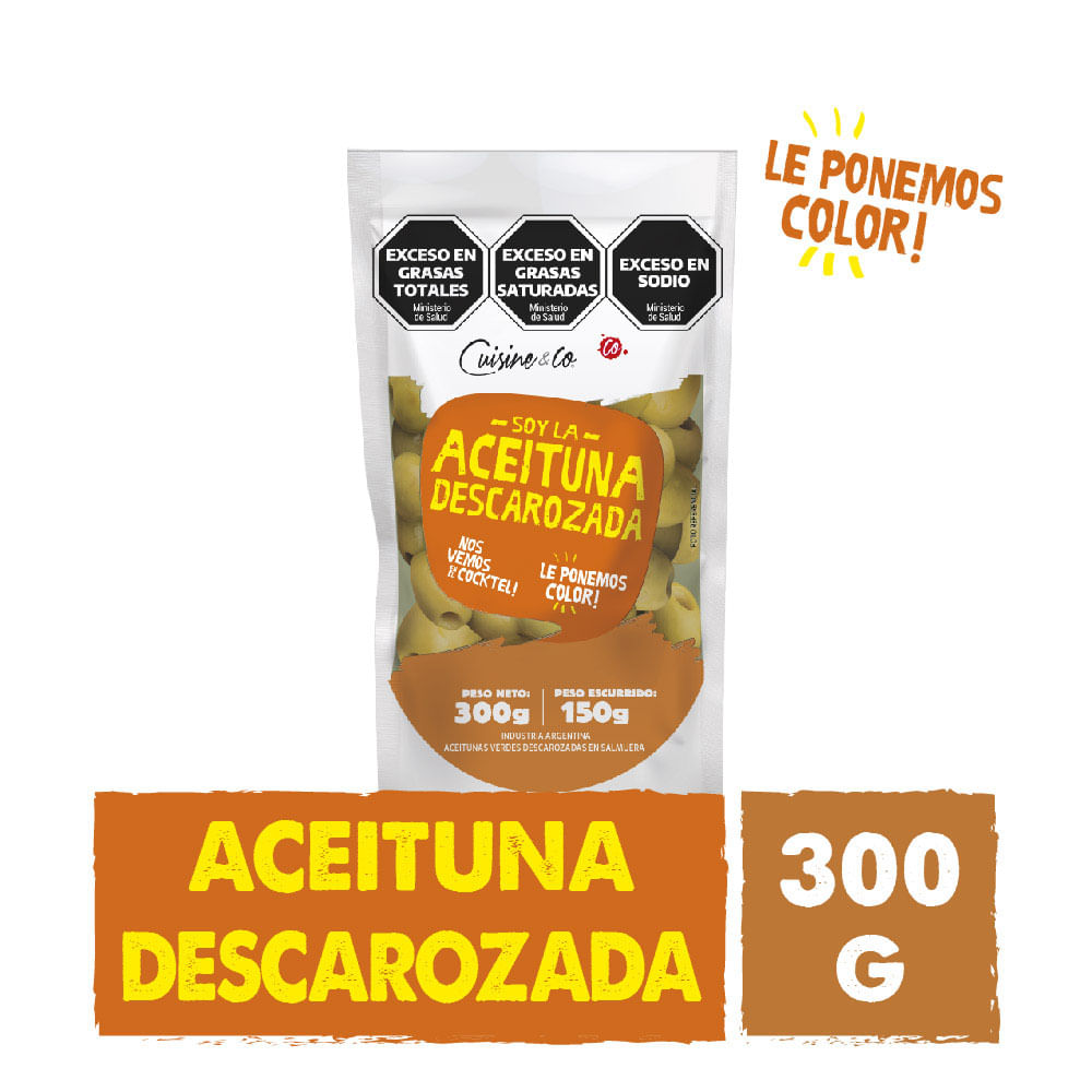 Aceitunas Descarozadas Verdes 300 Grs Cuisine y Co
