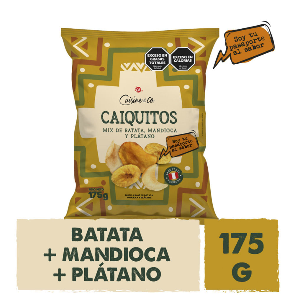 Snacks Salados Mix de Batata Mandioca y Plátano 175 Grs Cuisine & Co Premium