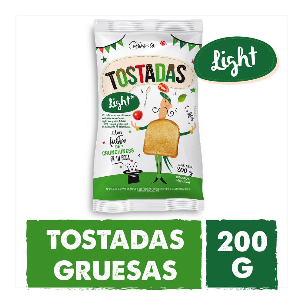 Tostadas Light 200 Grs Cuisine & Co