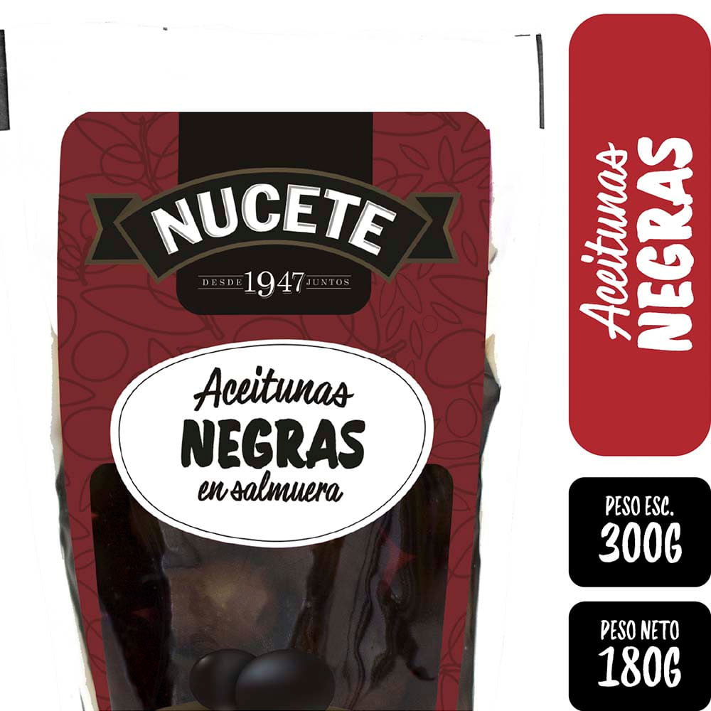 Aceitunas Nucete Negras 180 Gr