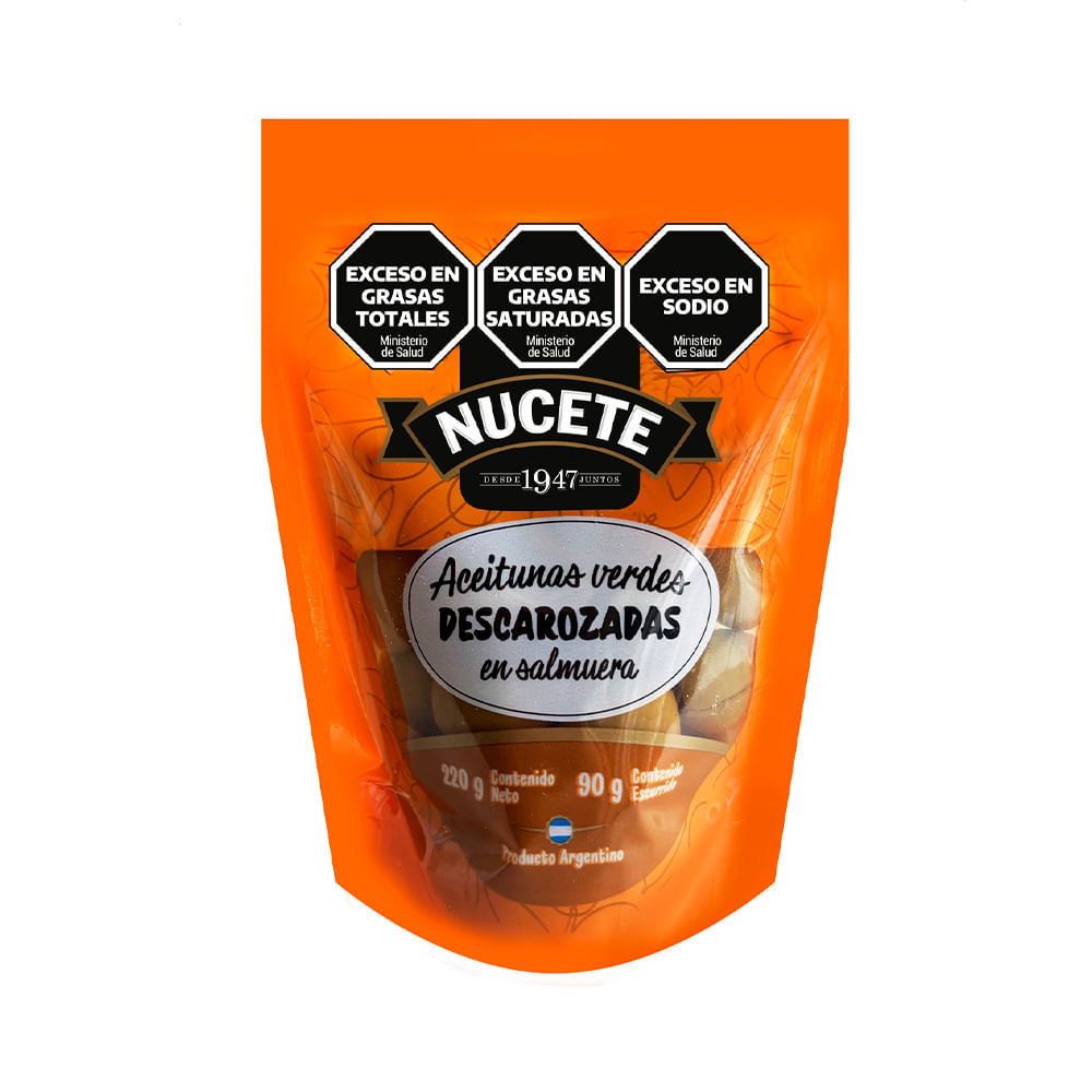Aceitunas Verdes Descarozadas X 90 Gr Nucete