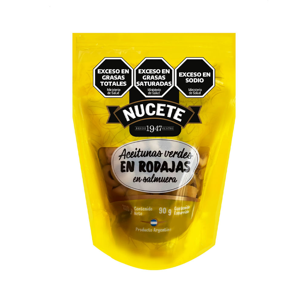 Aceitunas Verdes en Rodajas 90 Grs Nucete