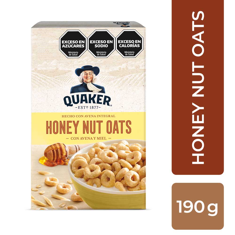 Cereales Quaker Honey Nut Oats Con Avena Y Miel 190 G