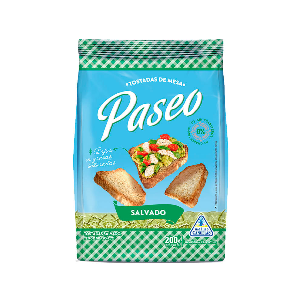 Tostadas Salvado X 200 Gr Paseo
