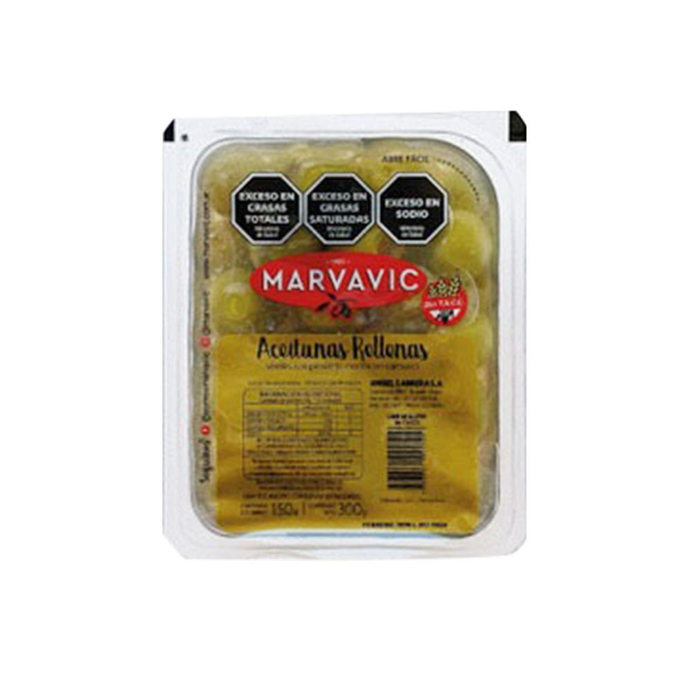 Aceitunas Verdes de Morrón 150 Grs Marvavic