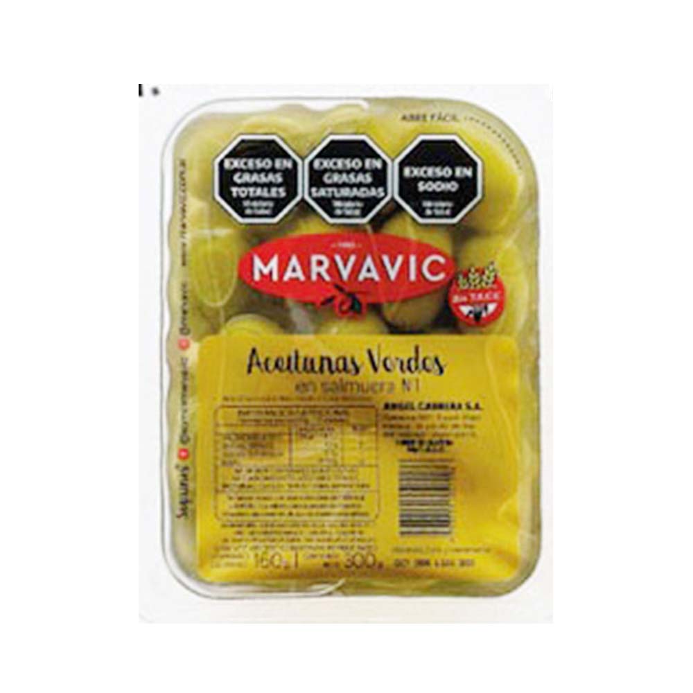 Aceitunas Verdes Tradicional 160 Grs Marvavic