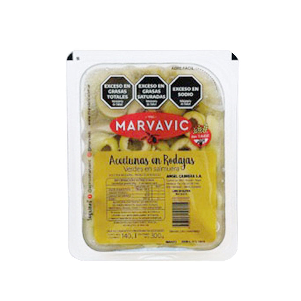 Aceitunas Verdes en Rodajas 140 Grs Marvavic