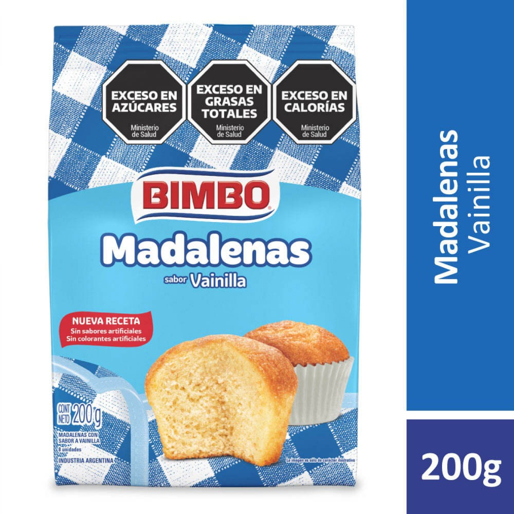 Magdalenas Sabor Vainilla 200 Grs Bimbo
