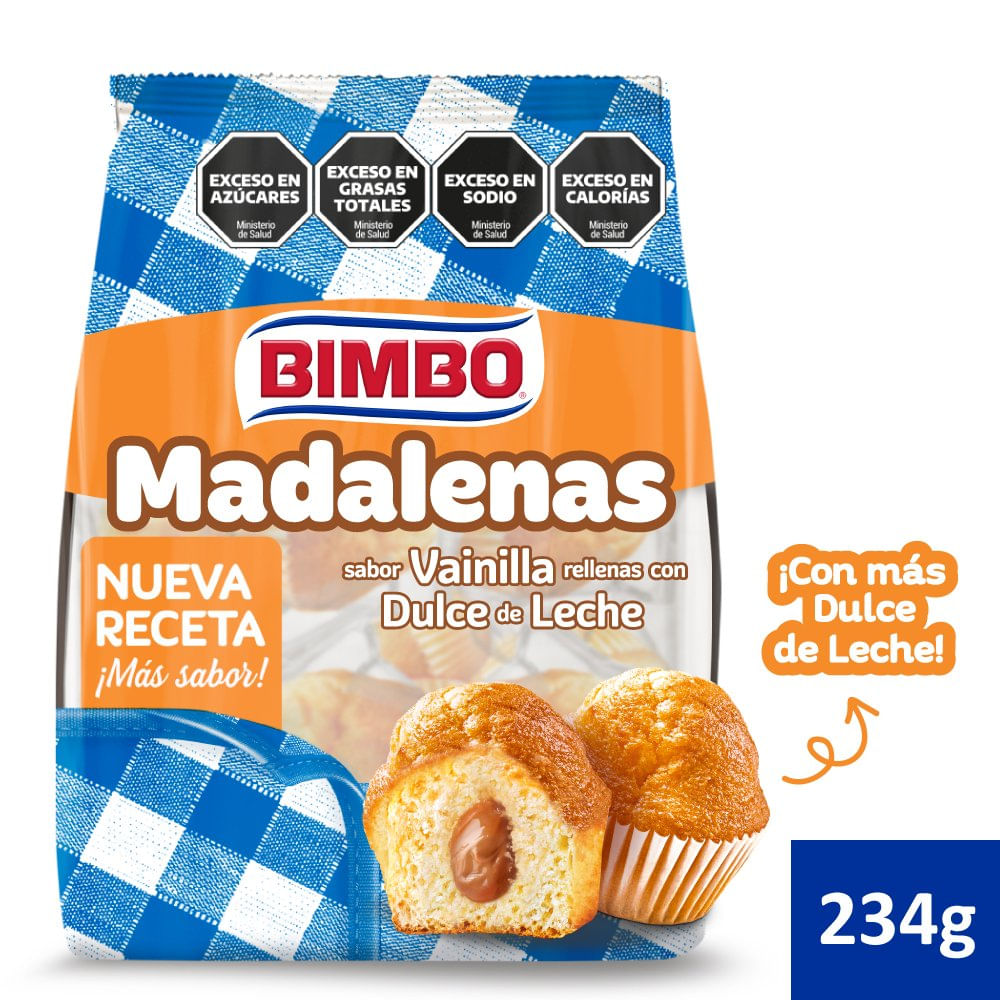 Madalena Bimbo Vainilla Rellena X 6 234g
