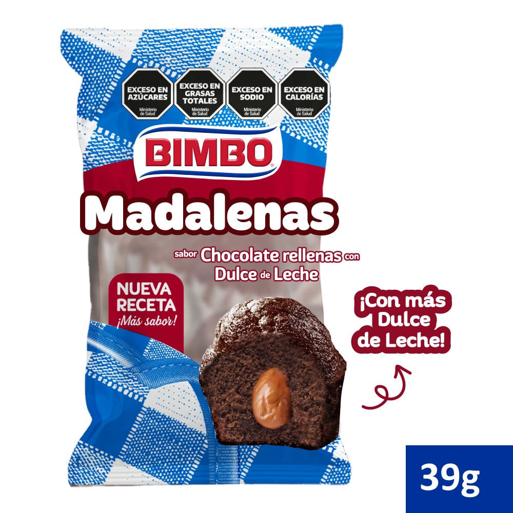 Madalena De Chocolate Rellena X 39 Grs Bimbo