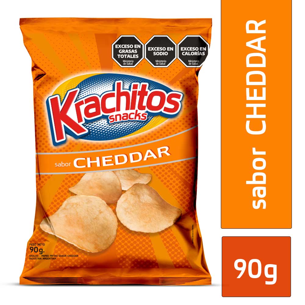 Papas Fritas Sabor Cheddar 90 Grs Krach-Itos