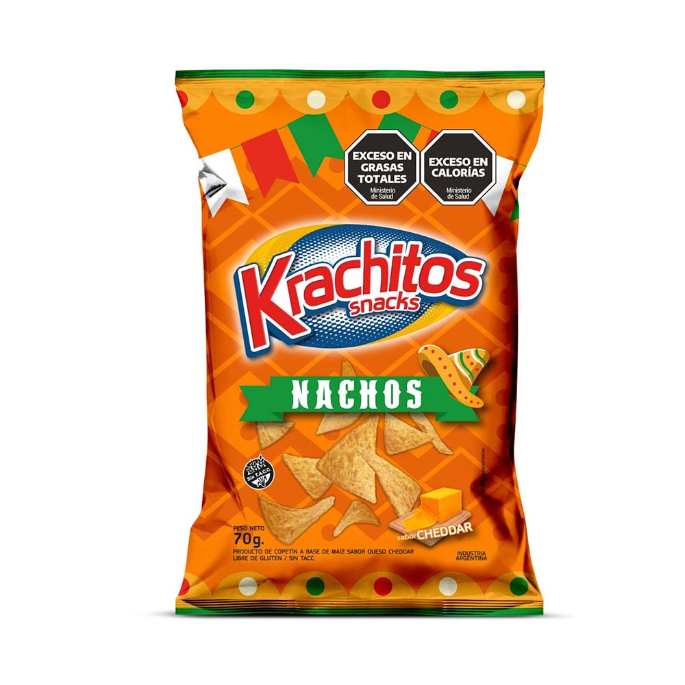 Nachos Krach-itos Cheddar X70g