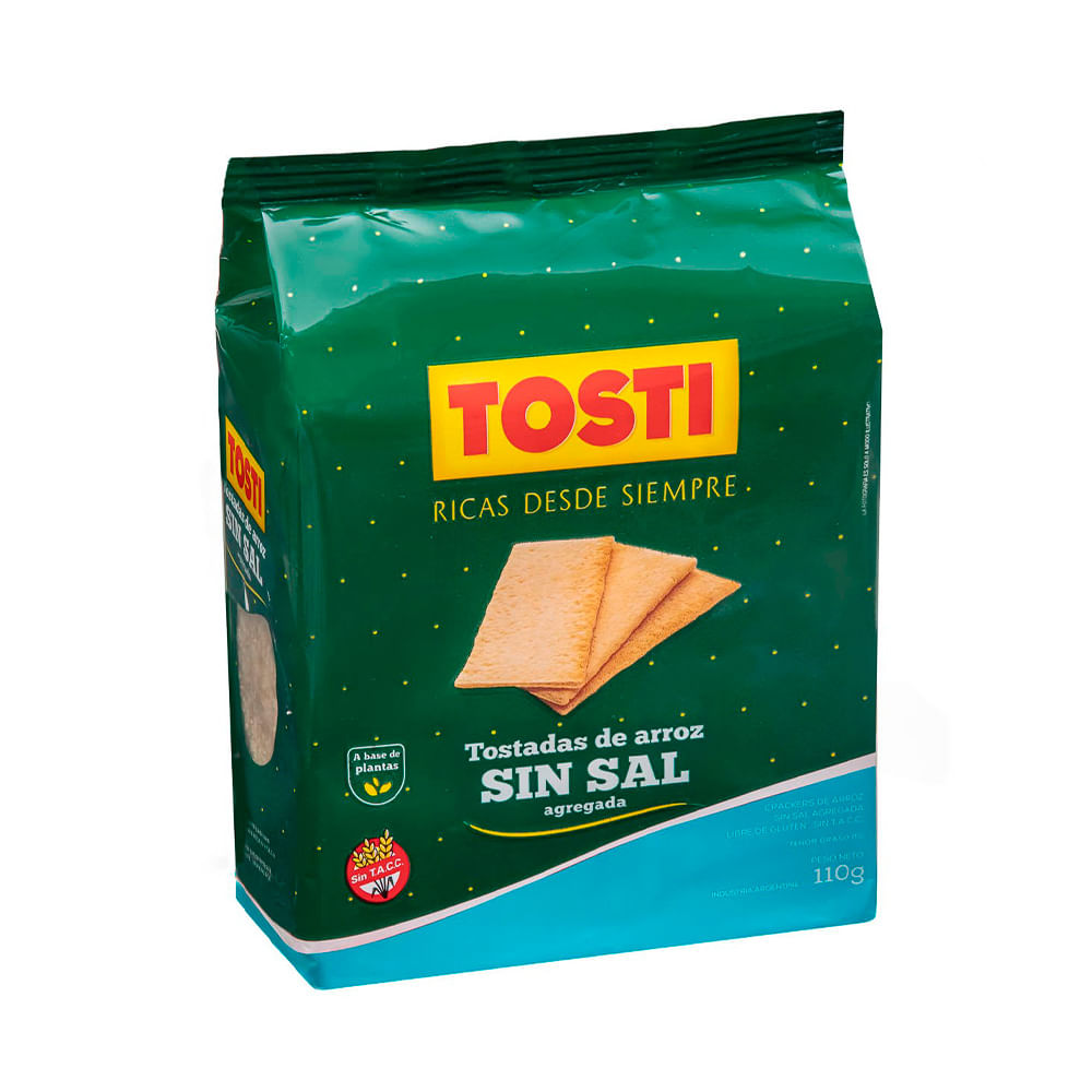 Tostadas de Arroz Sin Sal 110 Grs Tosti
