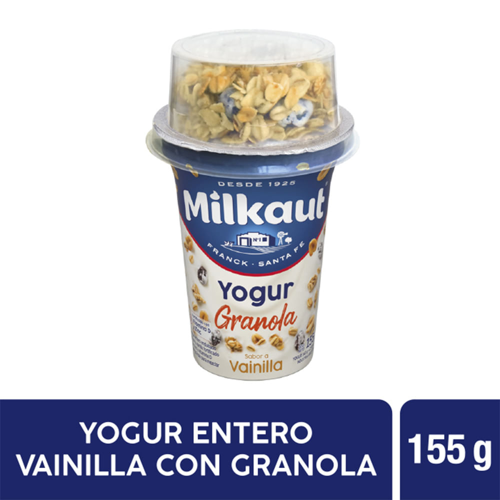 Yogur Ent Milkaut Vain Con Cereales 155g