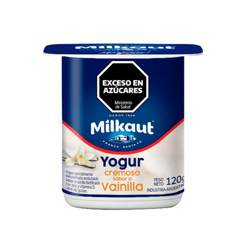 Yogurt Sabor Vainilla Cremoso 120 Grs Milkaut