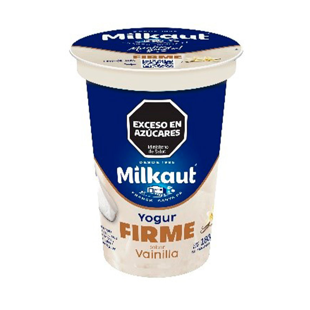 Yogurt Sabor Vainilla Firme 180 Grs Milkaut