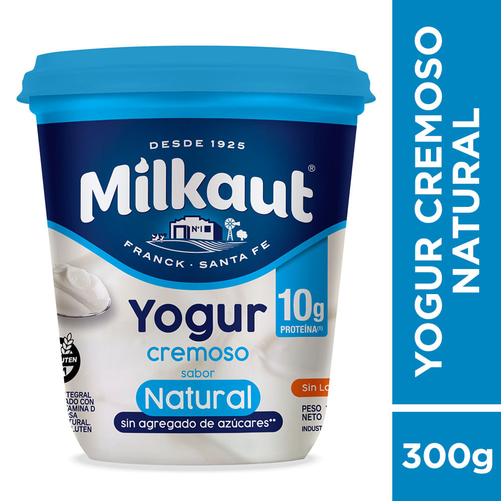 Yogurt Cremoso Natural 300g Milkaut
