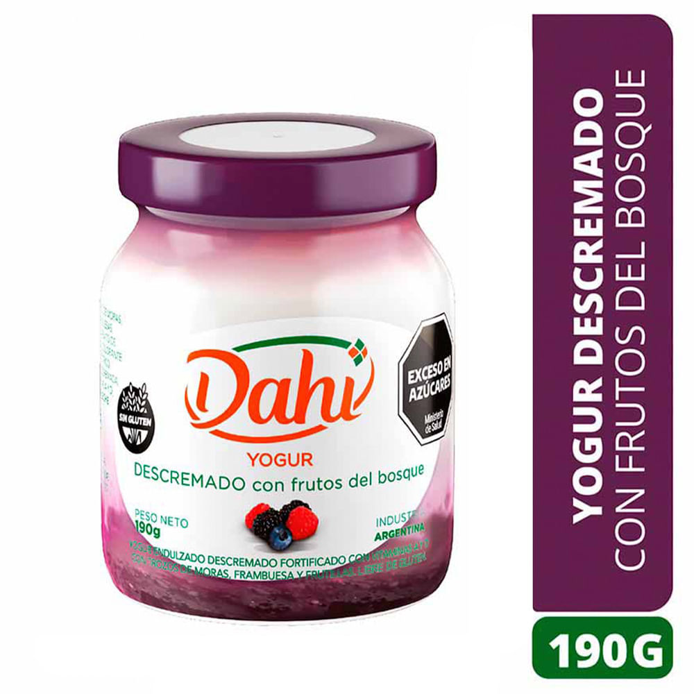 Yogur Descremado Dahí Con Frutos Del Bosque 190g