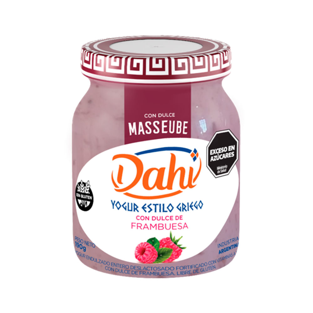Yogurt Sabor Frambuesa Estilo Griego 190 Grs Dahí