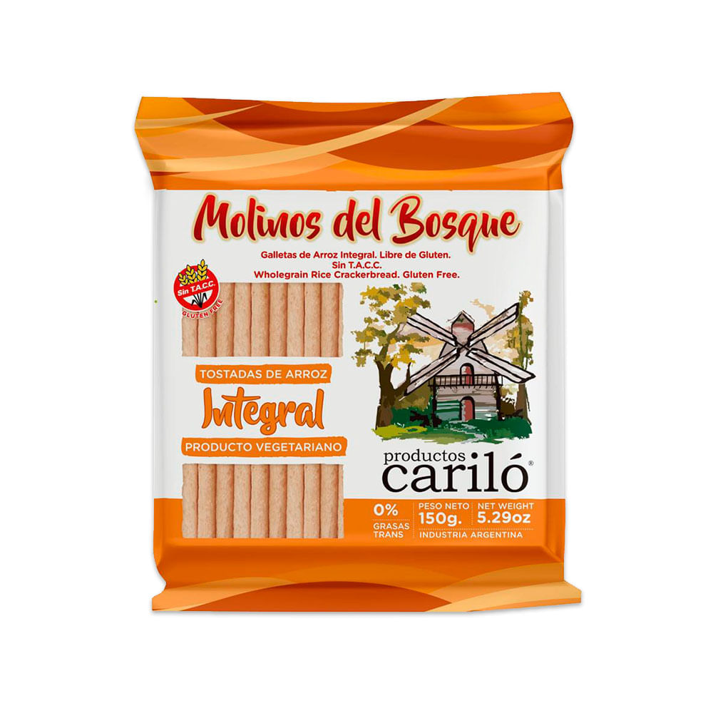 Galletitas de Arroz Integrales 150 Grs Cariló
