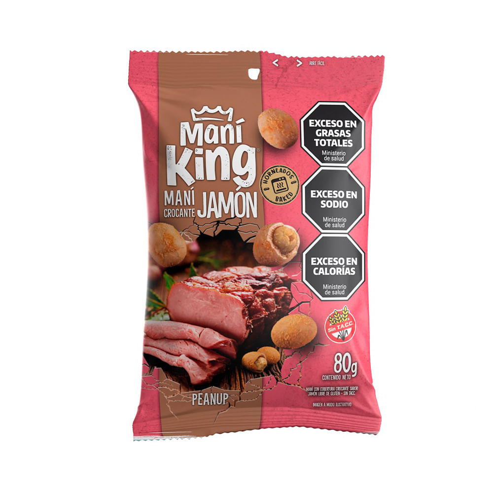 Maní Crocante Sabor Jamón 80 Grs Mani King