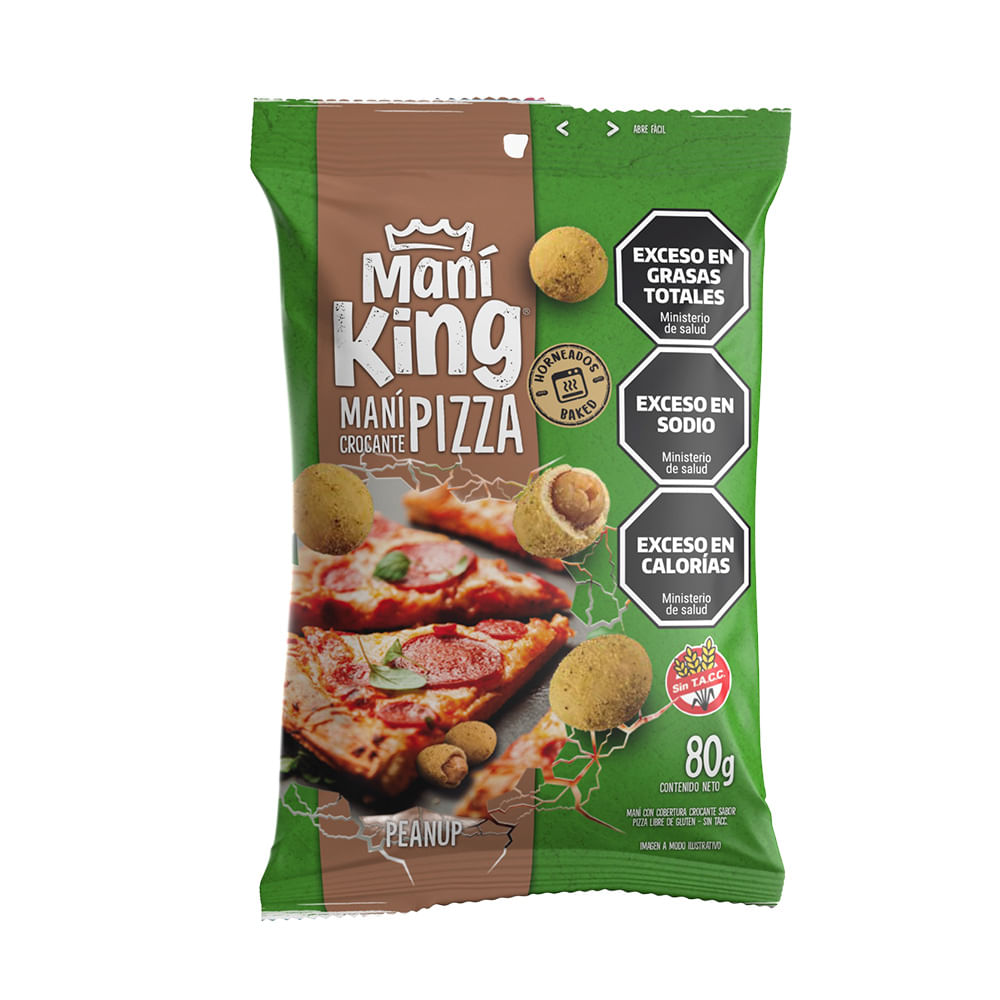 Maní Crocante Sabor Pizza 80 Grs King