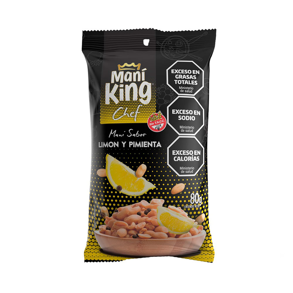 Maní Chef Sabor Limón y Pimienta 80 Grs Mani King