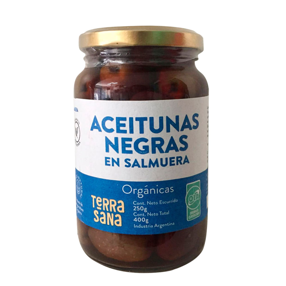 Aceitunas Negras en Salmuera 400 Grs Terrasana