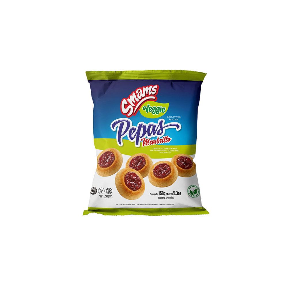 Galletitas Pepas Sabor Membrillo 150 Grs Smams