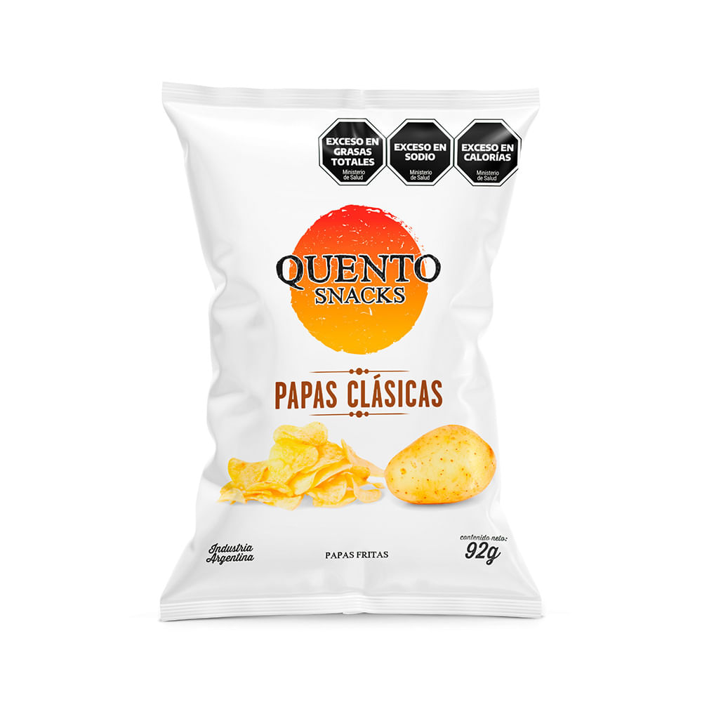 Papas Fritas Sabor Clásicas 92 Grs Quento Snacks