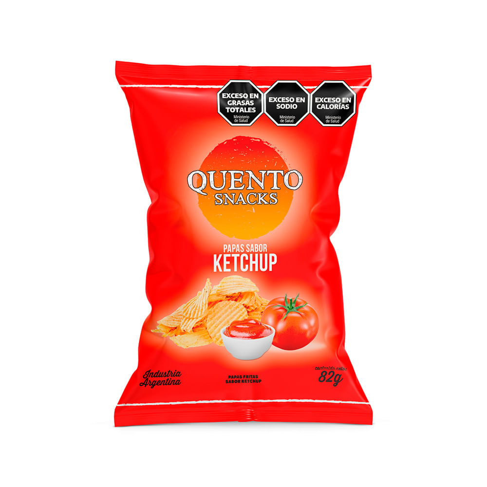 Papas Fritas Sabor Ketchup 82 Grs Quento Snacks