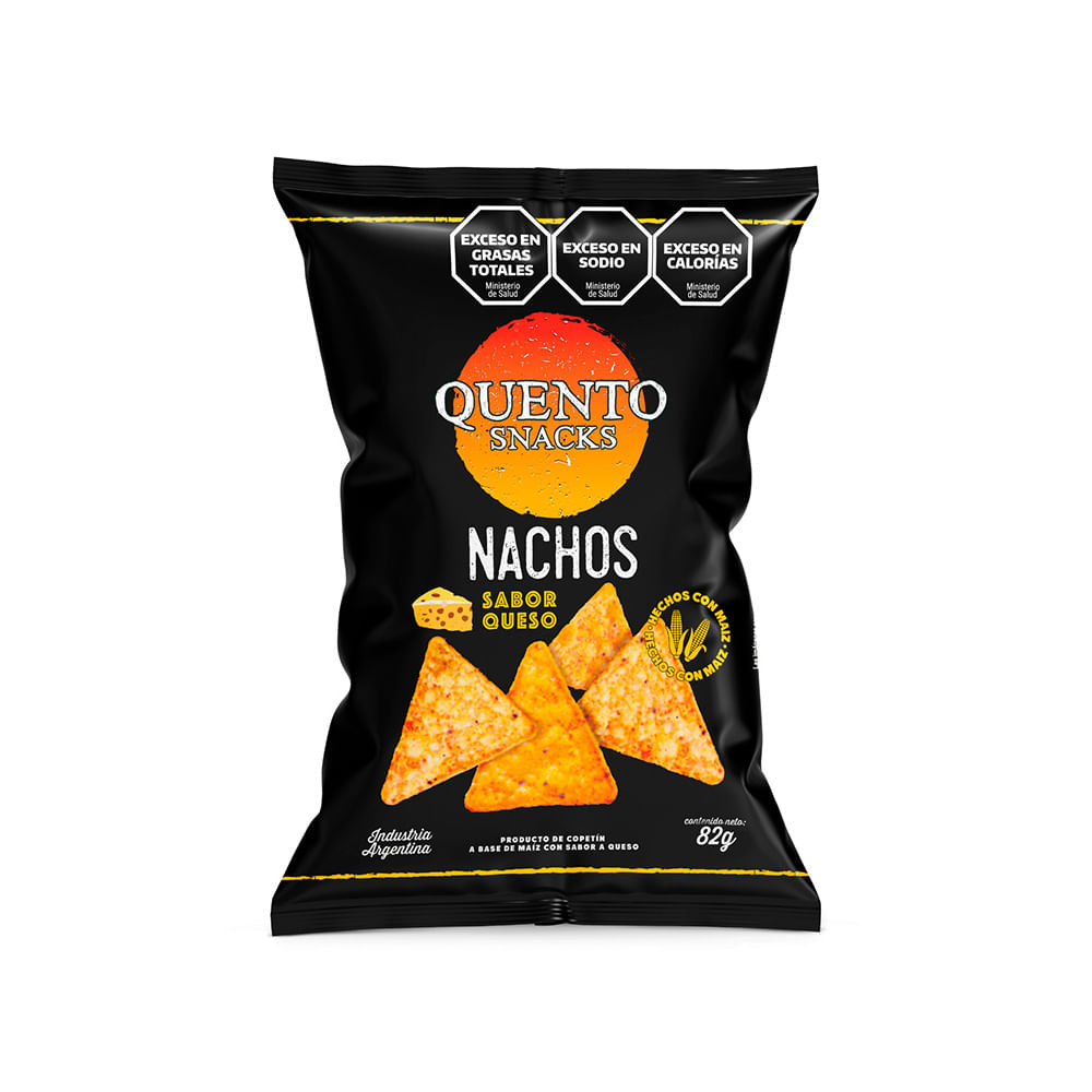 Nachos Sabor Queso 82 Grs Quento Snacks