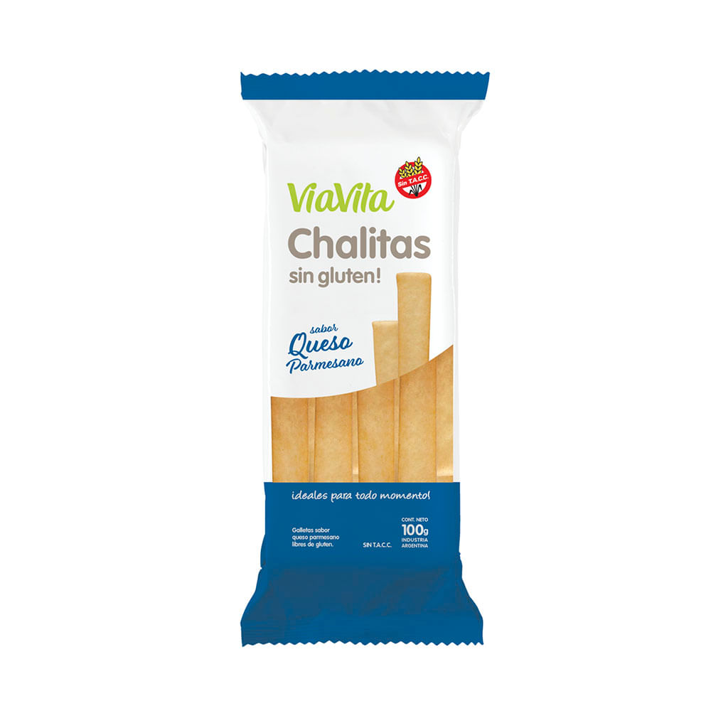 Galletitas Chalitas Sabor Parmesano 100 Grs Viavita