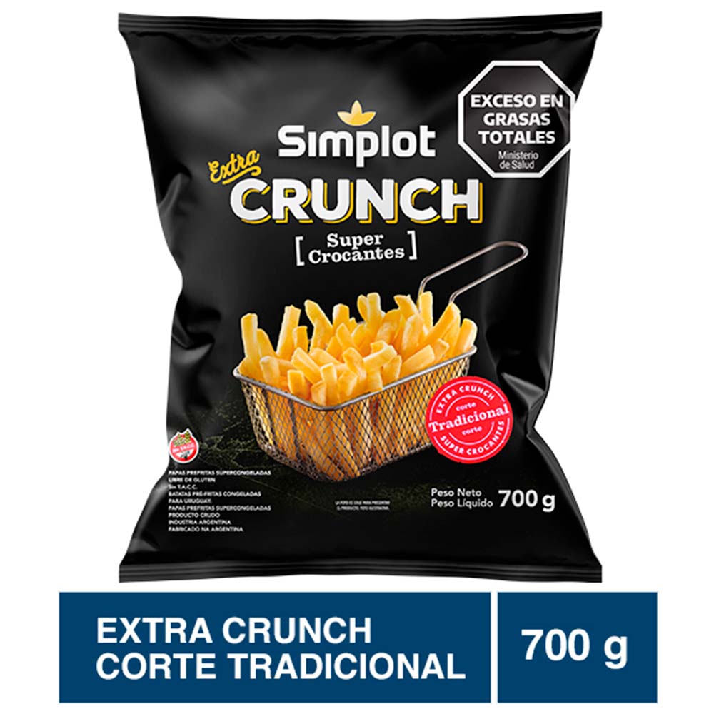 Papas Fritas Extra Crunch Corte Tradicional 700 Grs Simplot
