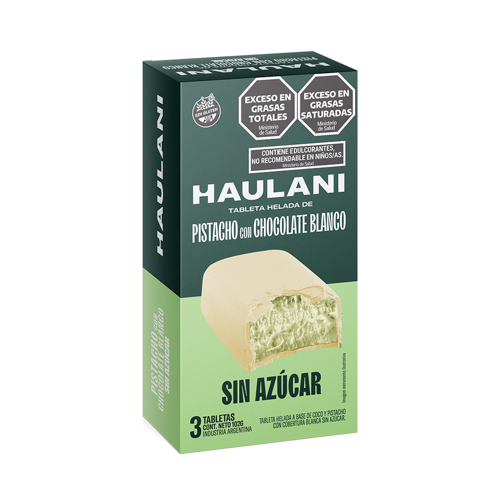 Tabletas Haulani De Pistacho Sin Azucar X 3