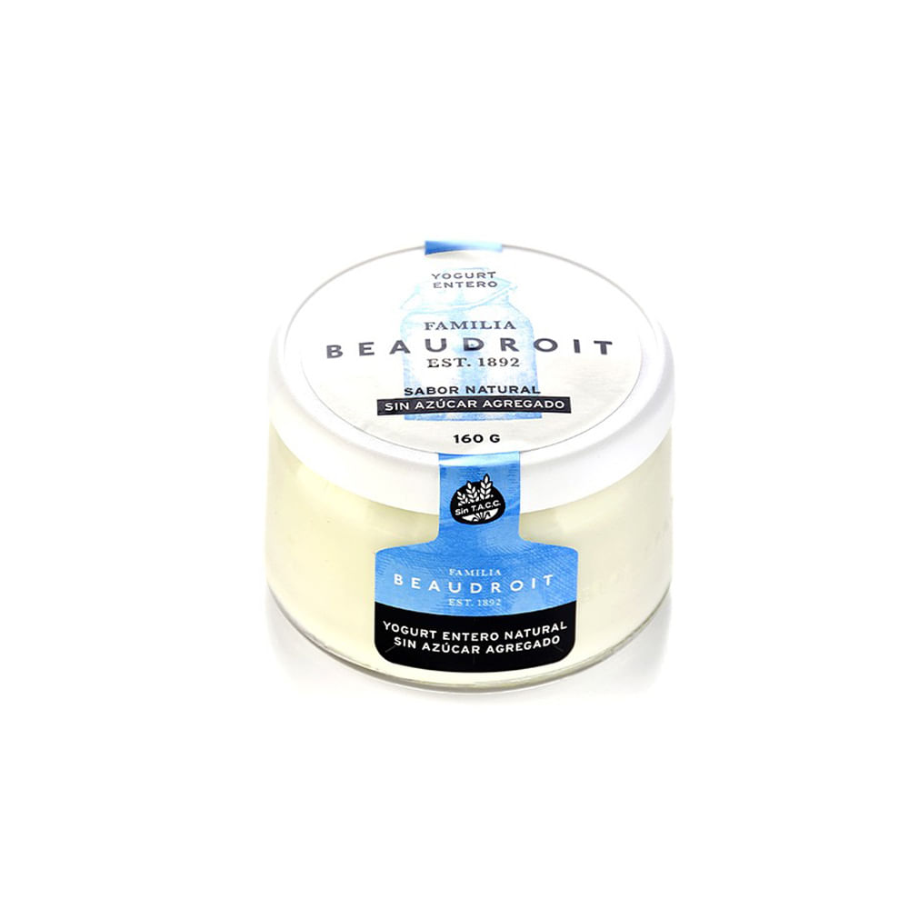 Yogurt Sabor Natural Entero 160 Grs Familia Beaudroit