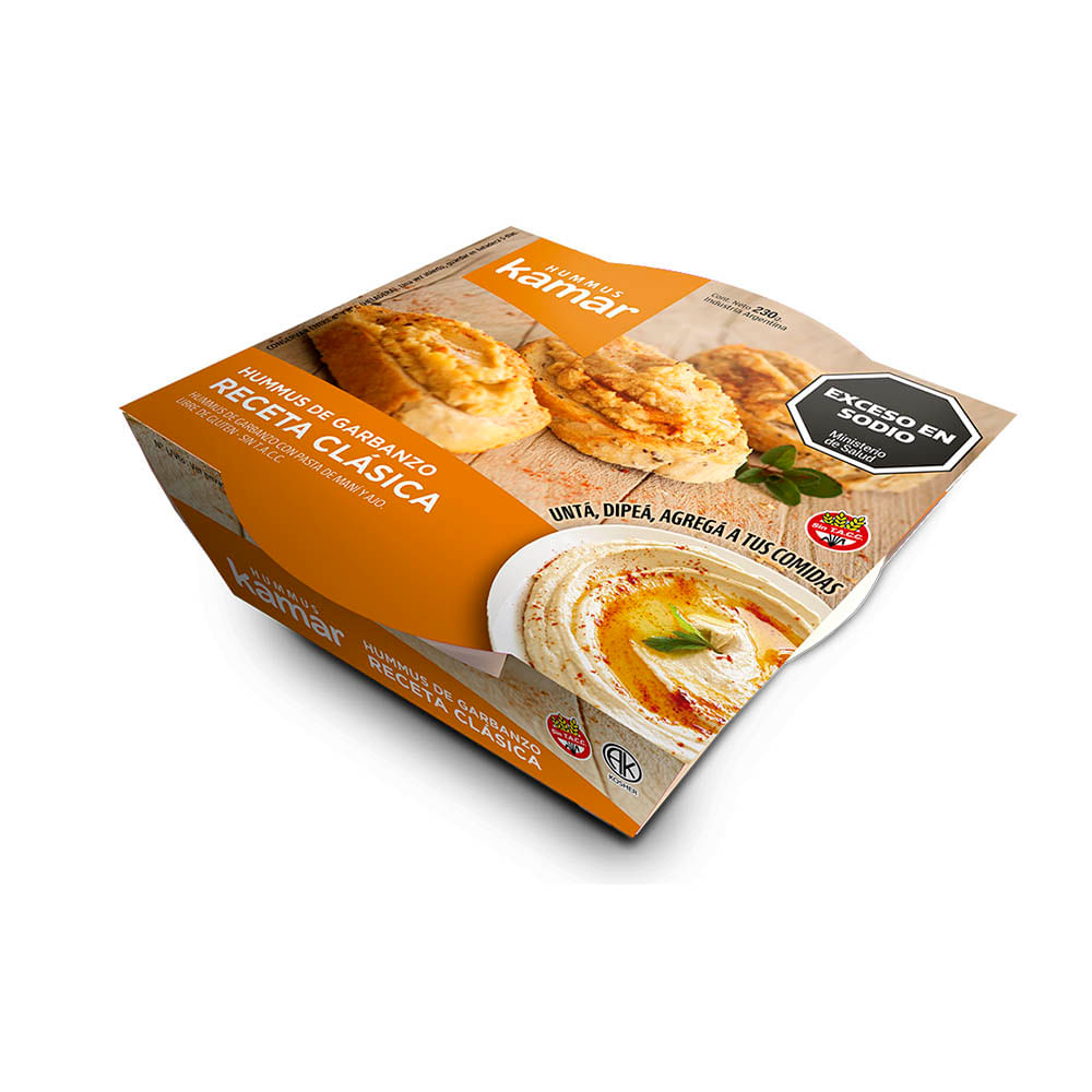 Hummus Sabor Clásico con Pasta de Maní Kamar 230 Grs