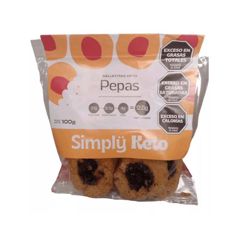 Pepas Keto Con Mermelada De Frambuesa 100g Simply Keto