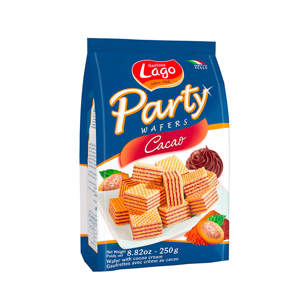 Galletitas Oblea Sabor Cacao 250 Grs Lago