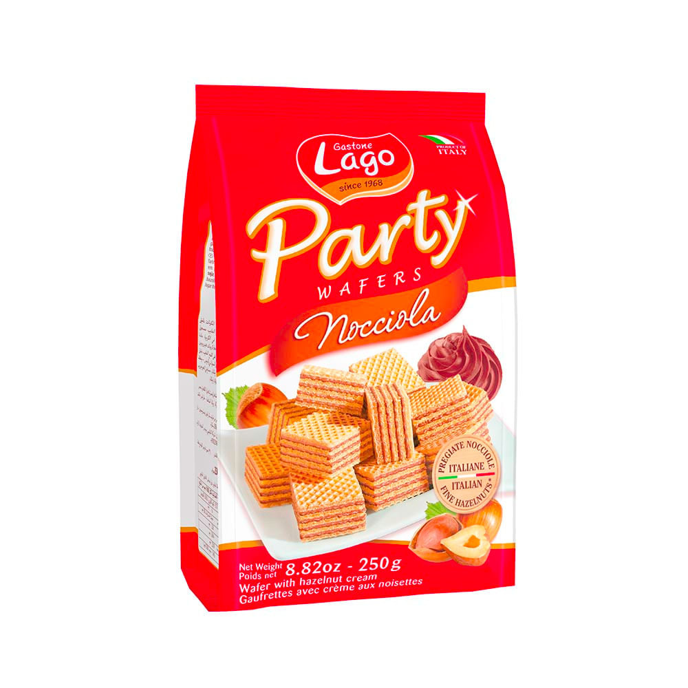 Galletitas Oblea Sabor Avellana 250 Grs Lago