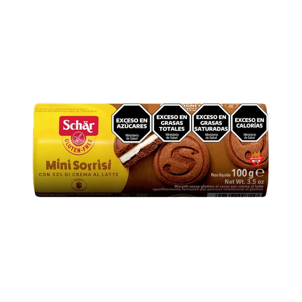 Galletitas Rellenas Mini Sorrisi 100 Gr Schar