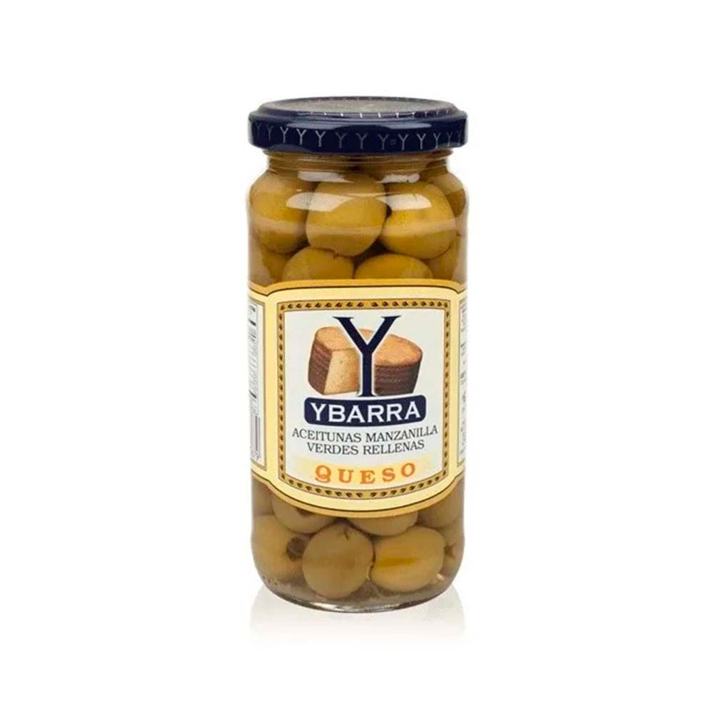 Aceitunas Manzanilla Verdes de Queso 240 Grs Ybarra