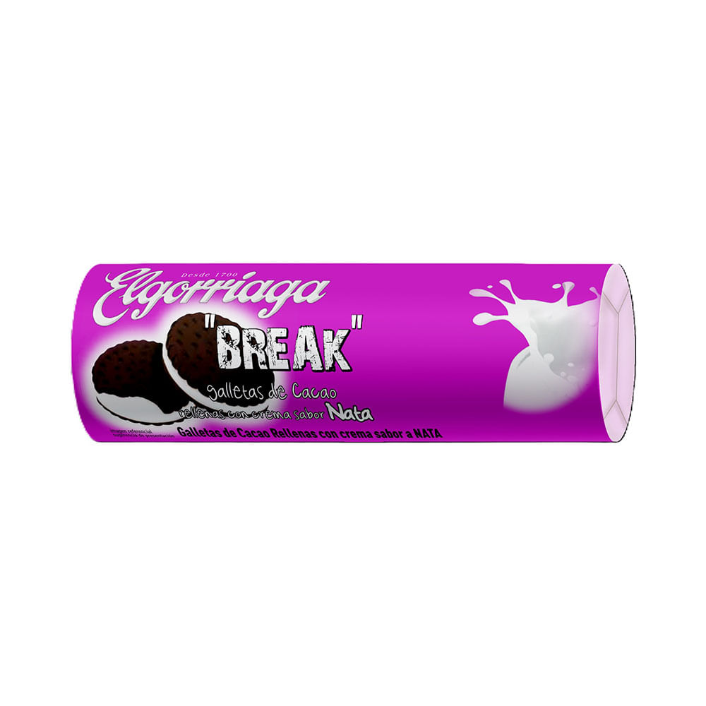Galletitas de Cacao Sabor Nata 180 Grs Elgorriaga
