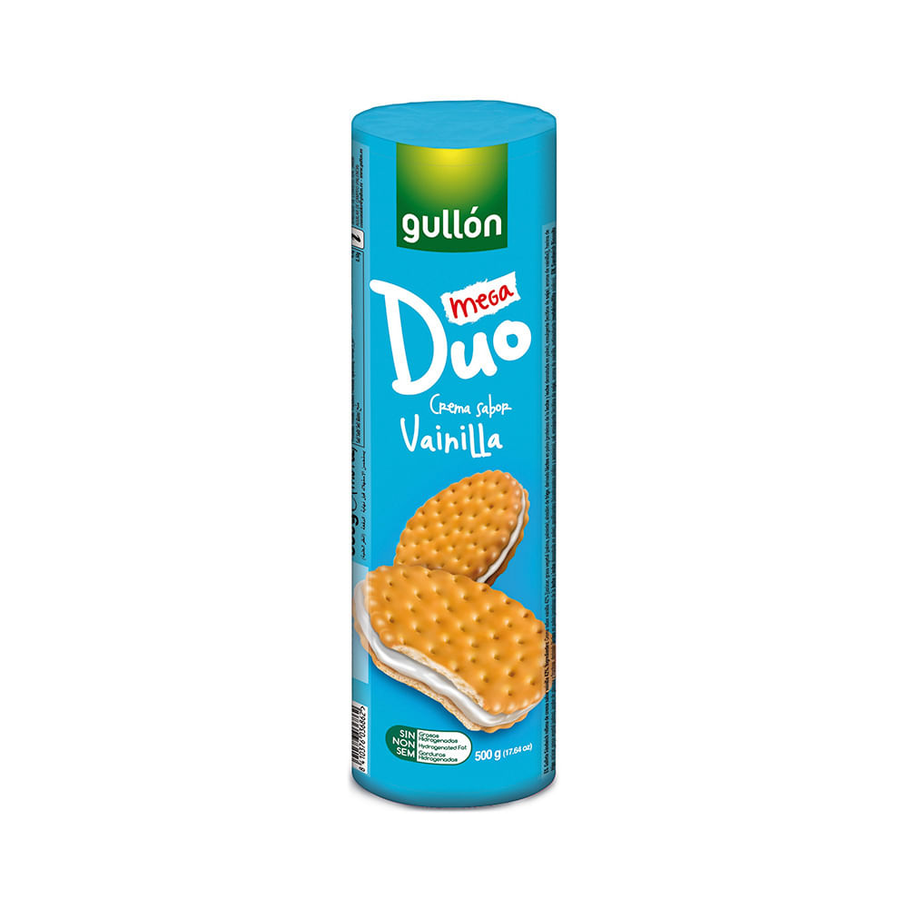 Galletitas Mega Duo Vainilla 500gr Gullon