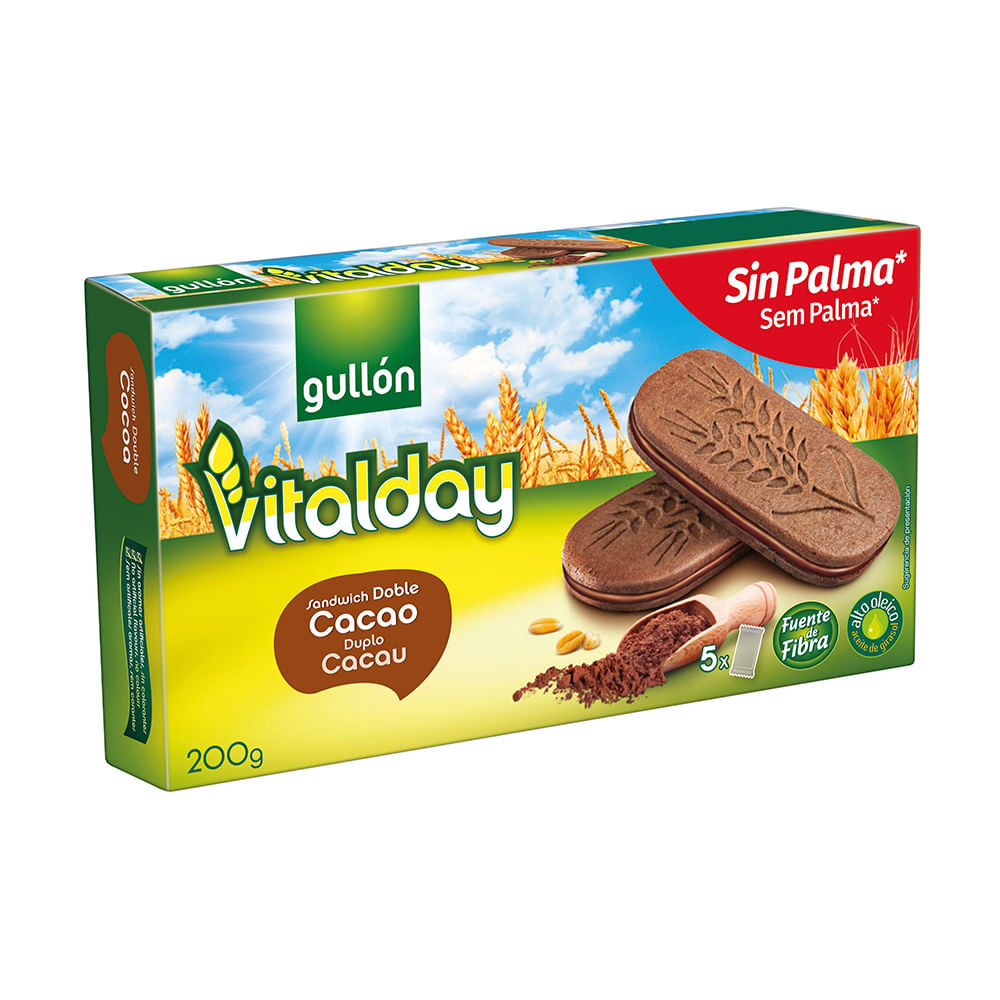 Galletitas Sandwich Doble Cacao 200gr Gullon