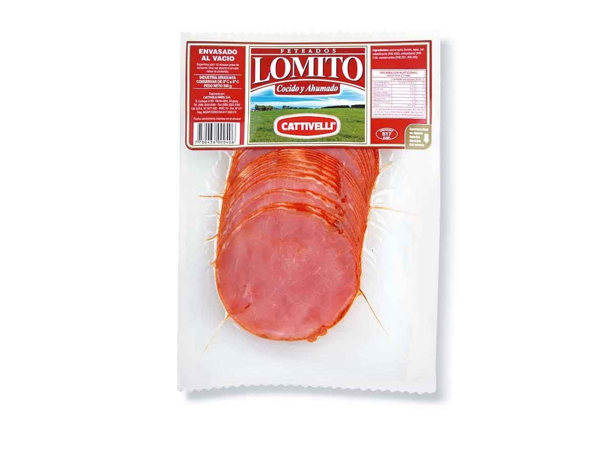 Lomito cocido y ahumado feteado Cattivelli 200 g