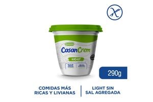 Queso Crema CASANCREM Light sin Sal Agregada 290 g