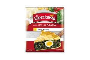 Masa para Pascualina Redonda Hojaldrada LA ESPECIALISTA 350 g