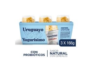 Yogur YOGURISIMO Cereales con Probióticos (3 un.) 166 g